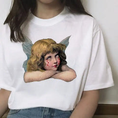 Cotton Cupid and Guardian Angels T-Shirt White / A / XXS