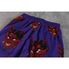 Cotton Demon Harajuku Beach Shorts with Three Pockets