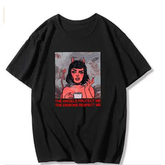 Cotton Devil Girl Angel T Shirt
