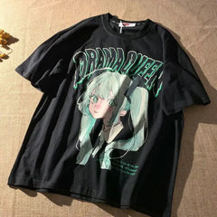 Cotton Drama Queen Anime Oversize T Shirt
