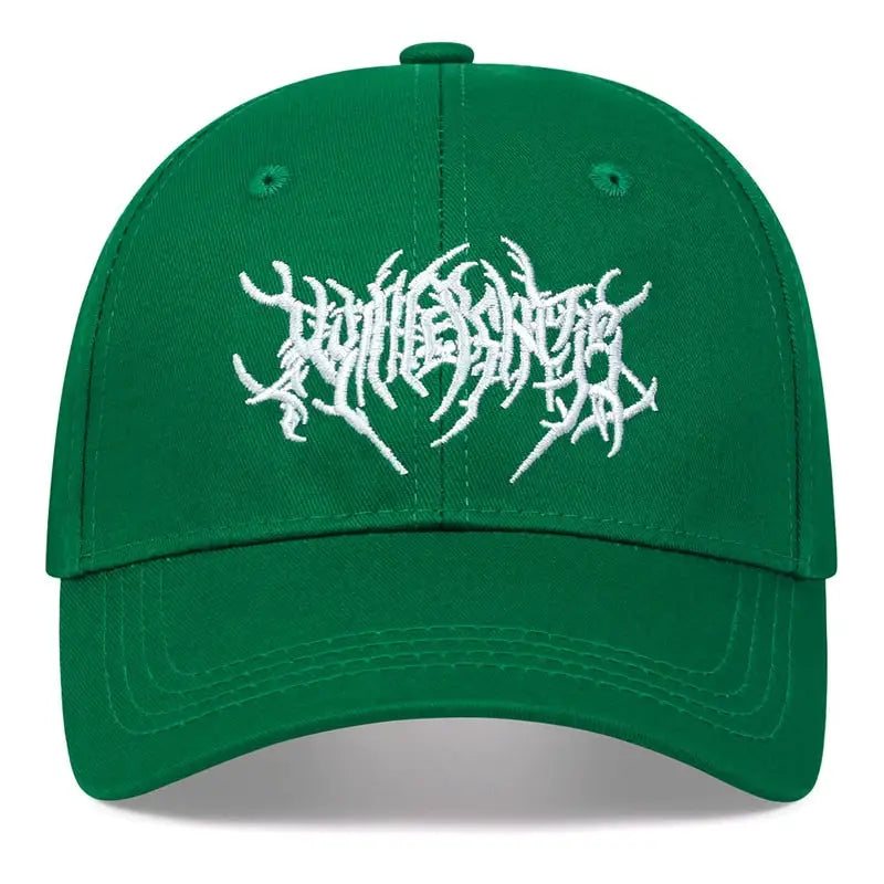 Cotton Embroidered High-Quality Cap Adjustable Unisex Green