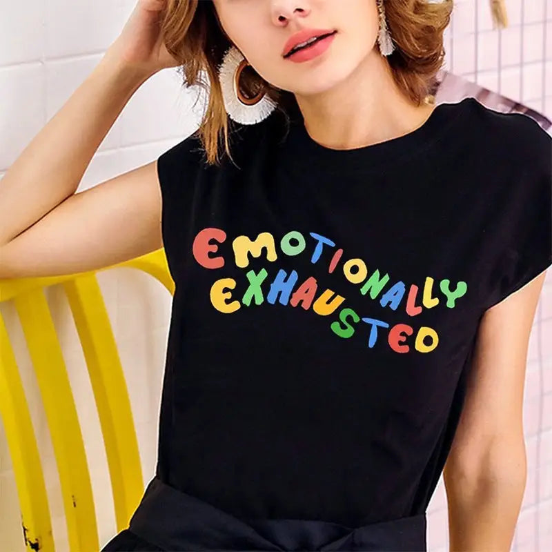 Cotton Emotionally Exhausted T-Shirt for Everyday Wear