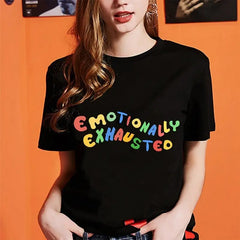 Cotton Emotionally Exhausted T-Shirt for Everyday Wear