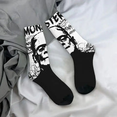 Cotton Frankenstein Monster Socks White / One Size