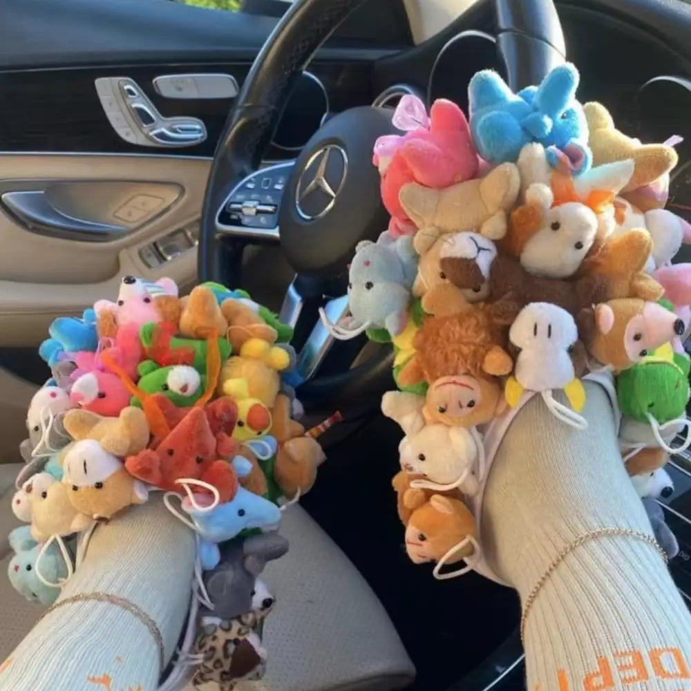 Cotton Furry Flip Flops Teddy Bear Slippers Pink / 36