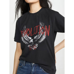 Cotton Graphic Eagle Head T-Shirt Bing Design 2 / S