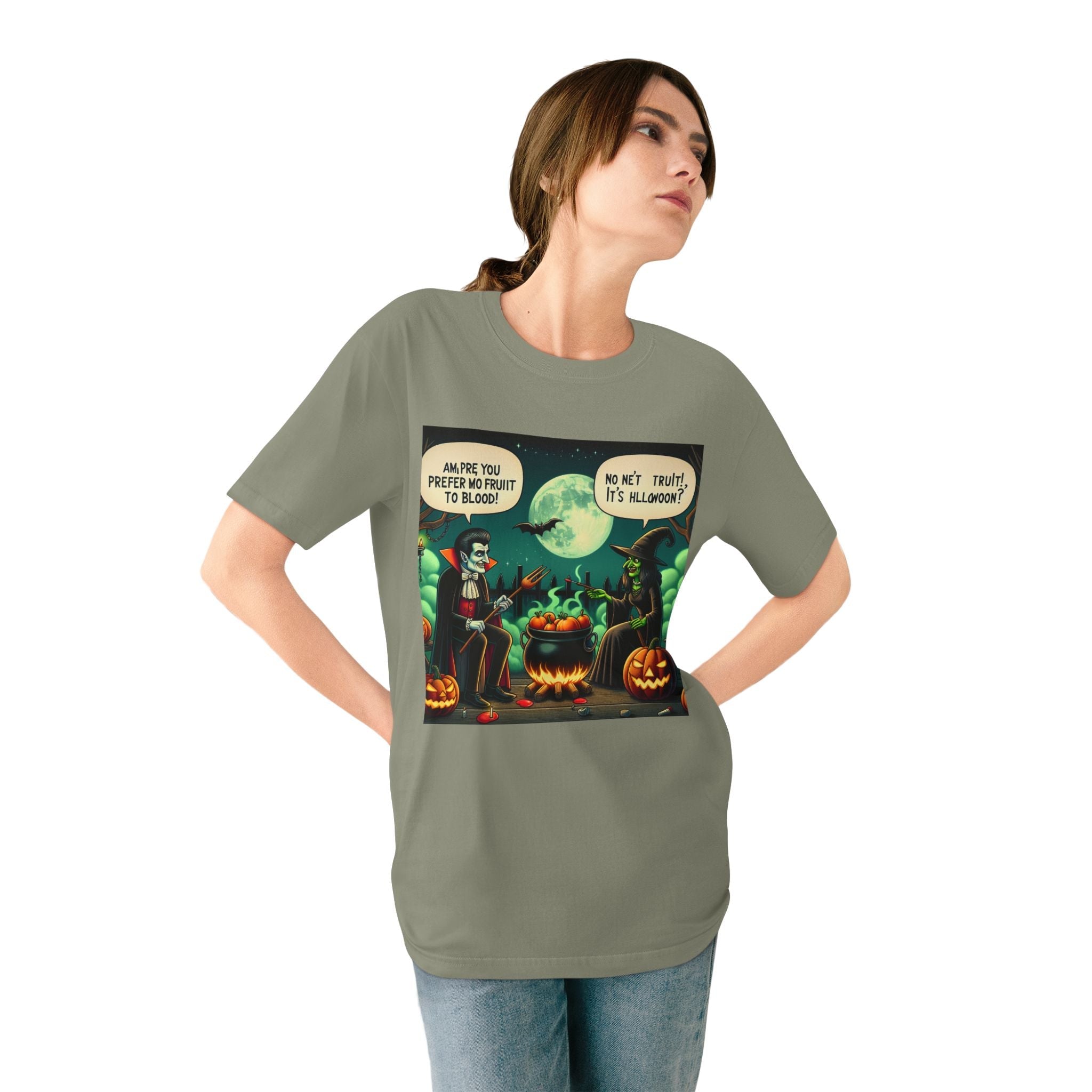 Cotton Halloween T-Shirt Vegan Vampire Under Mystical