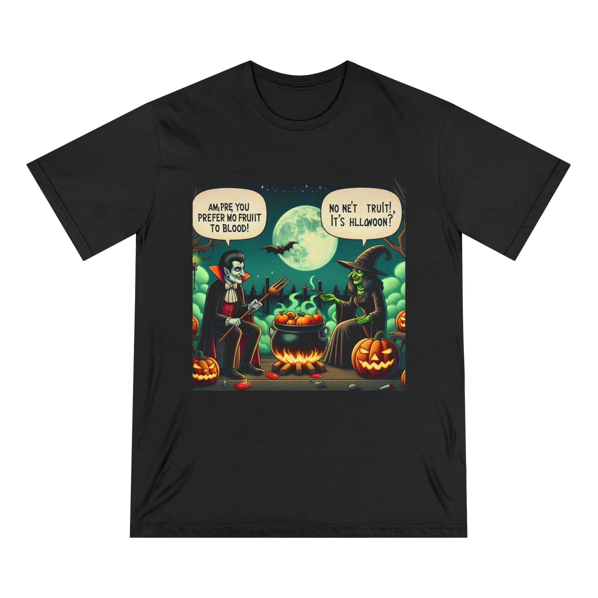 Cotton Halloween T-Shirt Vegan Vampire Under Mystical