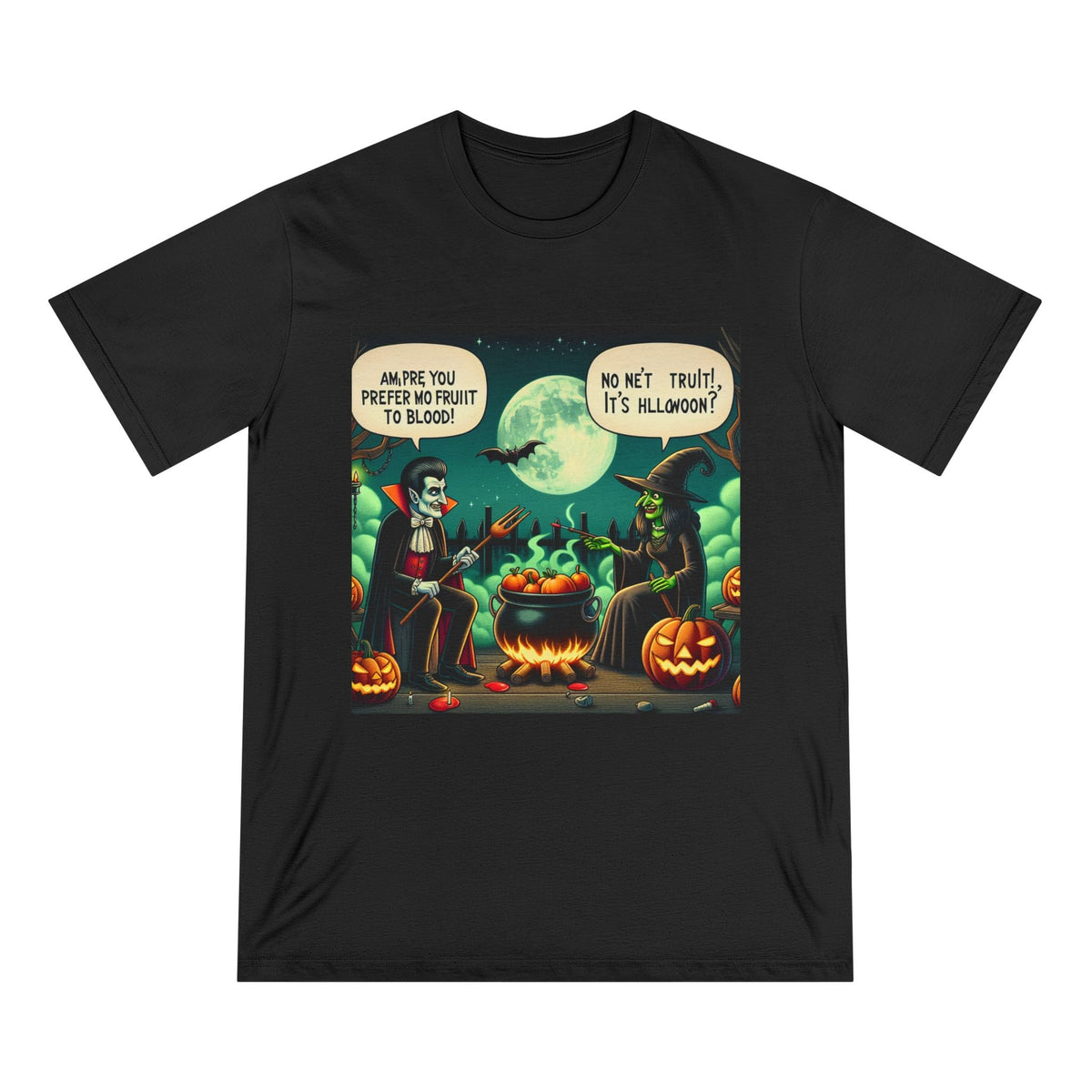 Cotton Halloween T-Shirt Vegan Vampire Under Mystical
