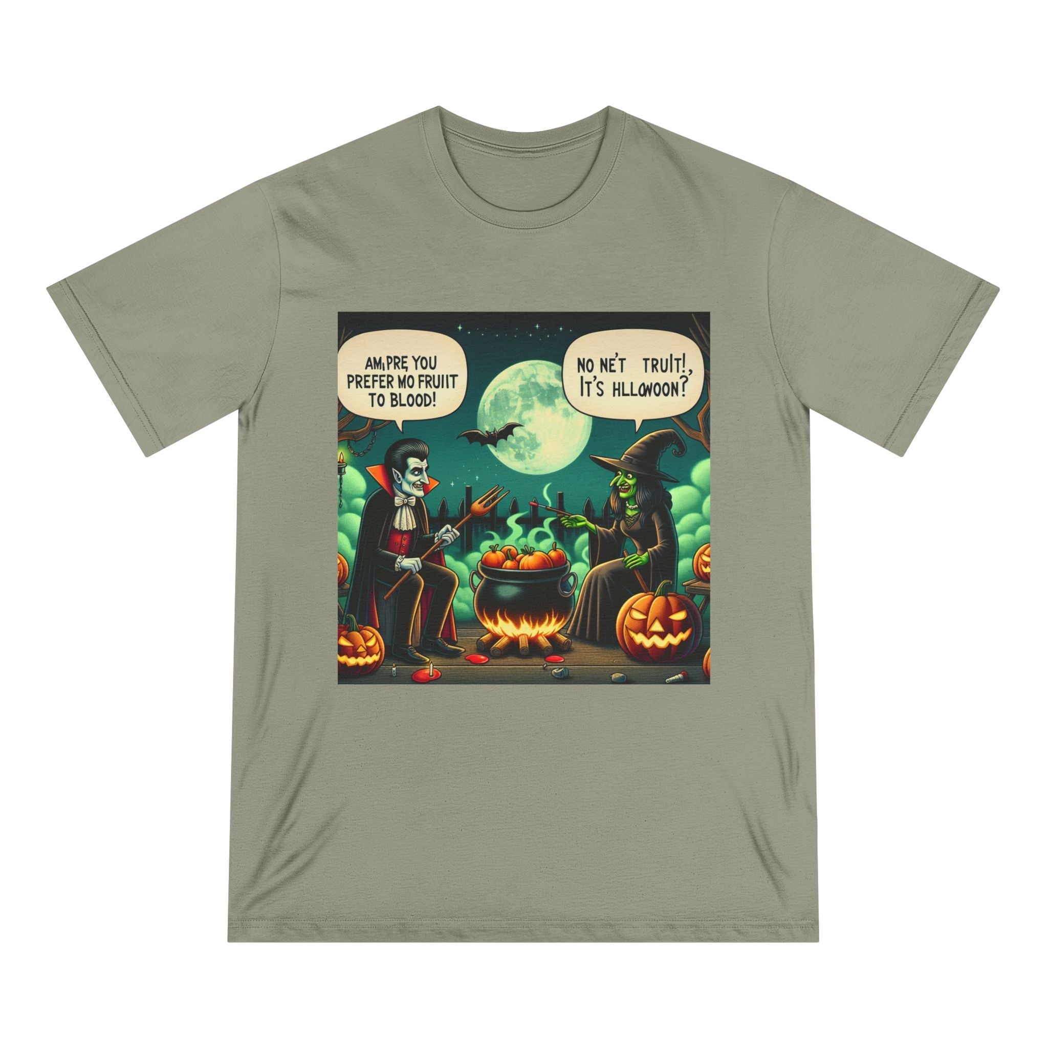 Cotton Halloween T-Shirt Vegan Vampire Under Mystical