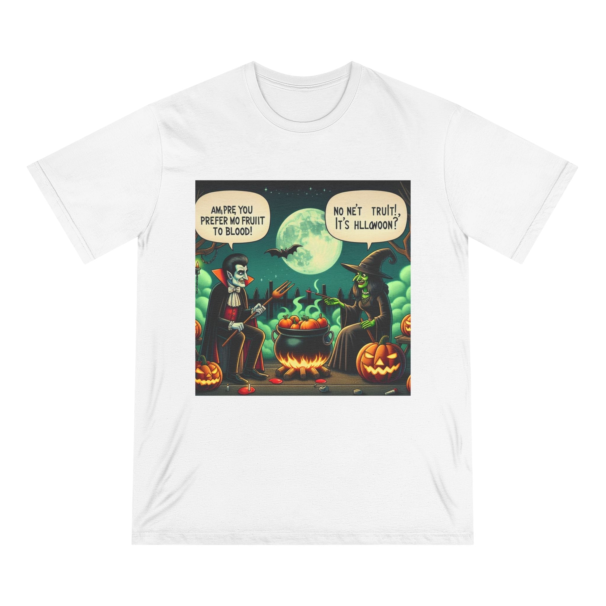 Cotton Halloween T-Shirt Vegan Vampire Under Mystical