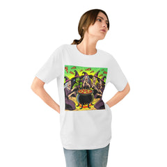 Cotton Halloween T-Shirt Wacky Witches Under Mystic