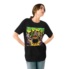Cotton Halloween T-Shirt Wacky Witches Under Mystic