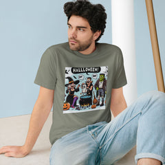 Cotton Halloween T-Shirt with Mystical Shadows Design