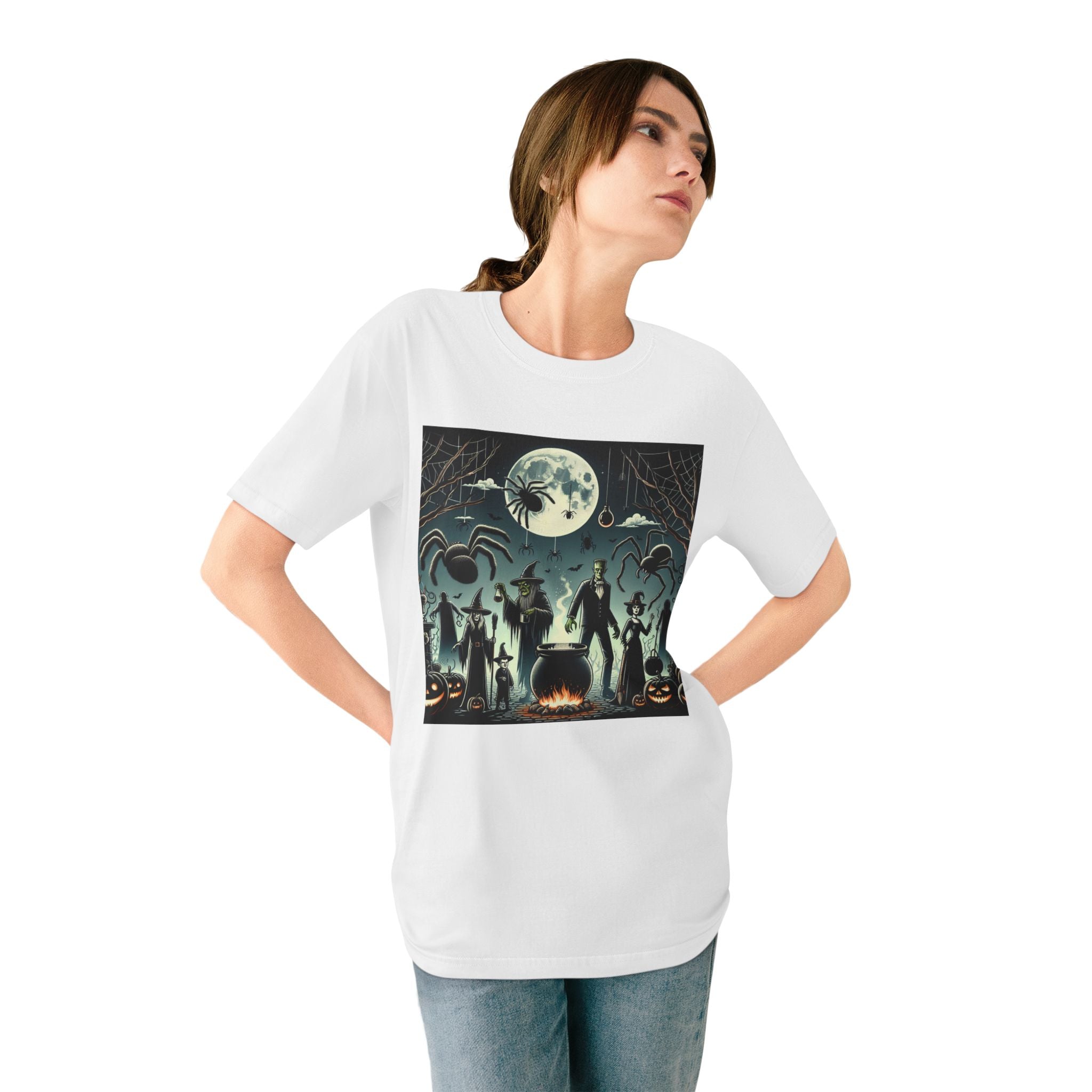Cotton Halloween T Shirt with Spellbinding Shadows Design