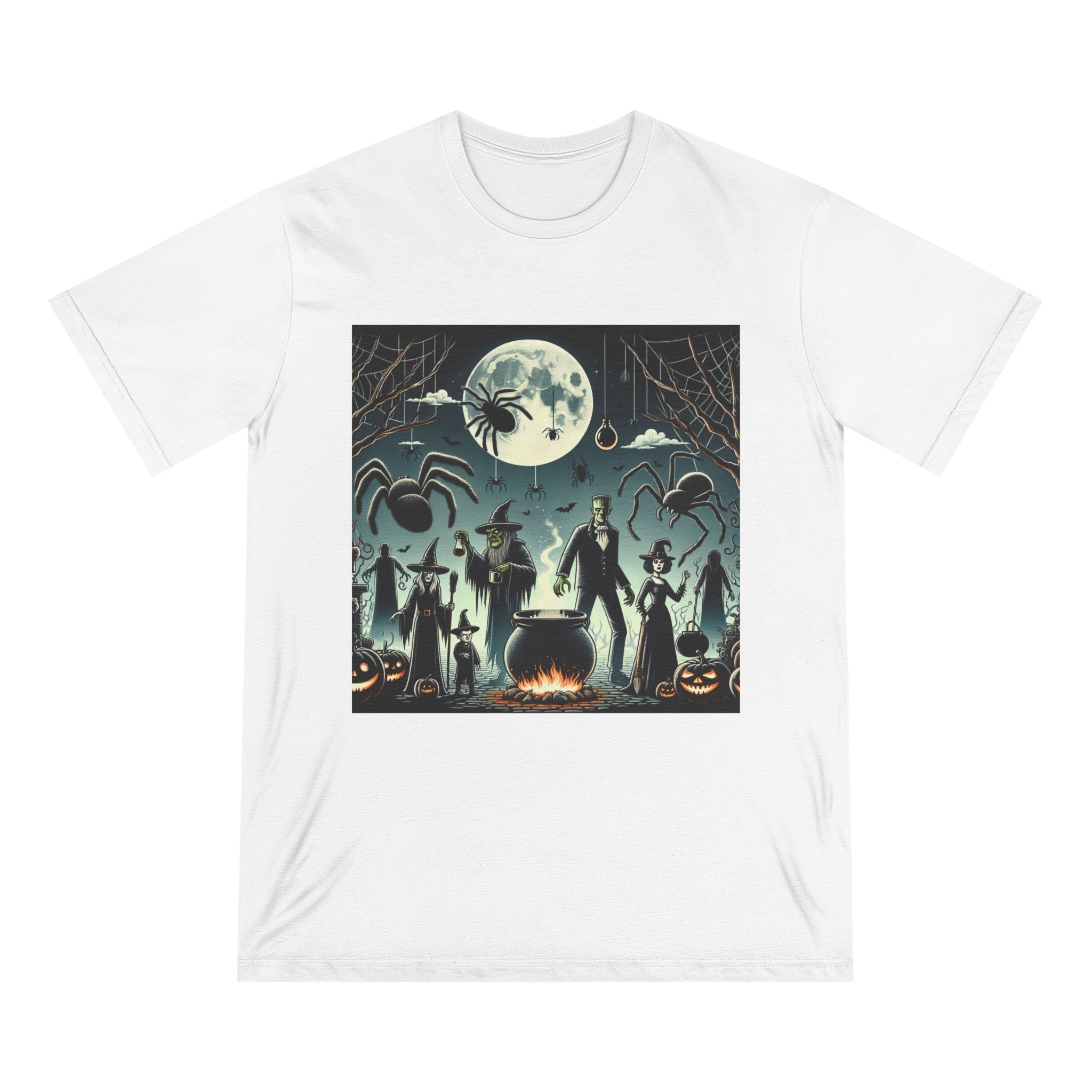 Cotton Halloween T Shirt with Spellbinding Shadows Design