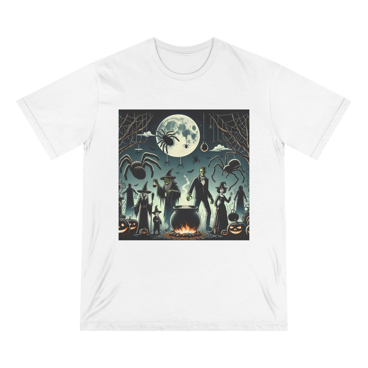 Cotton Halloween T Shirt with Spellbinding Shadows Design