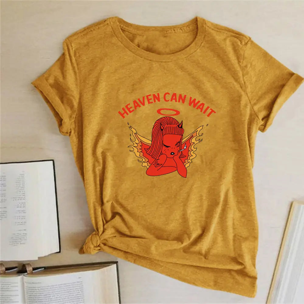 Cotton Heaven Can Wait Devil T-Shirt Ginger / S