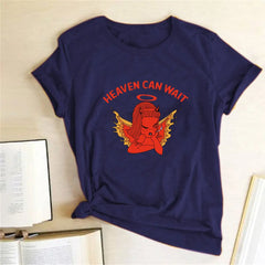 Cotton Heaven Can Wait Devil T-Shirt Navy / S