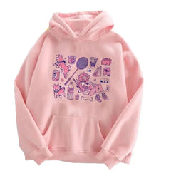 Cotton Kawaii Dog Hoodie for Everyday Wear Violet / S