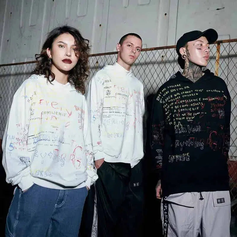 Cotton Letters Urban Wear Hoodie