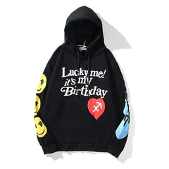 Cotton Lonely Place Stranger Graffiti Hoodie BlAck / M
