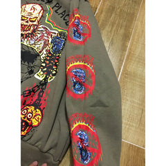 Cotton Lonely Place Stranger Graffiti Hoodie