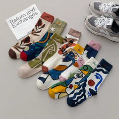 Cotton Middle Tube Personality Tide Socks