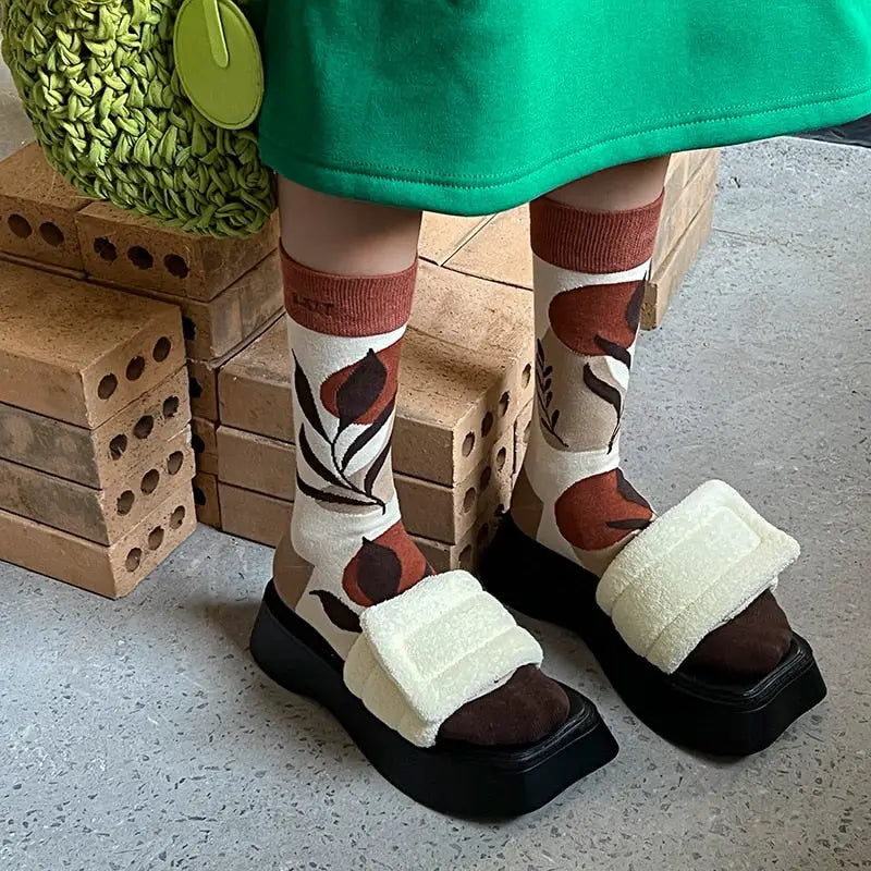 Cotton Middle Tube Personality Tide Socks