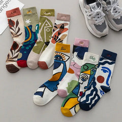 Cotton Middle Tube Personality Tide Socks
