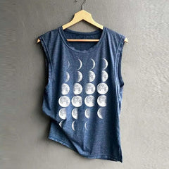 Cotton Moon Phase Tank Top for Everyday Wear