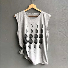 Cotton Moon Phase Tank Top for Everyday Wear