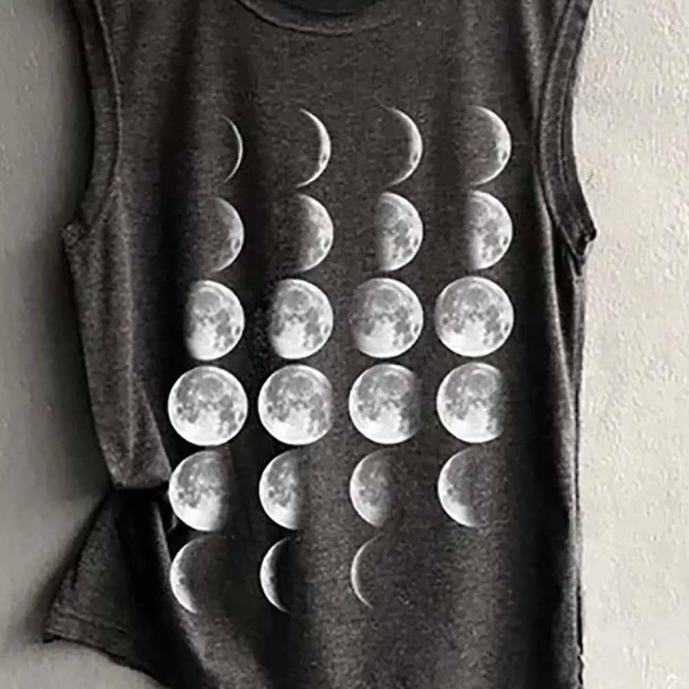 Cotton Moon Phase Tank Top for Everyday Wear