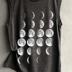 Cotton Moon Phase Tank Top for Everyday Wear
