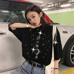 Cotton Planetary Alignment Oversize T Shirt