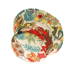 Cotton Polyester Flower Pattern Bucket Hat 56-58 cm