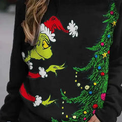 Cotton Polyester Grinch Ugly Christmas Sweatshirt