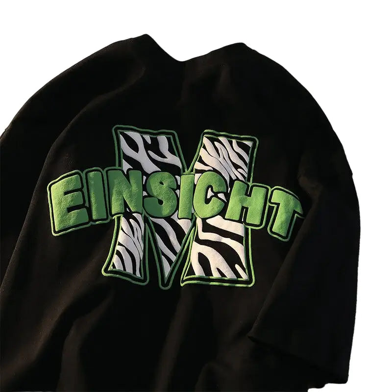 Cotton Polyester Loose T Shirt 7.1 Inches Sleeve O Neck