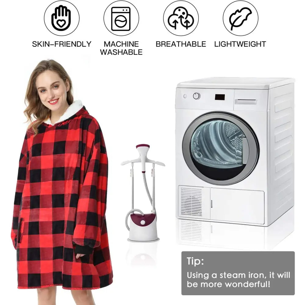 Cotton Polyester Oversize Warm Blanket Hoodie