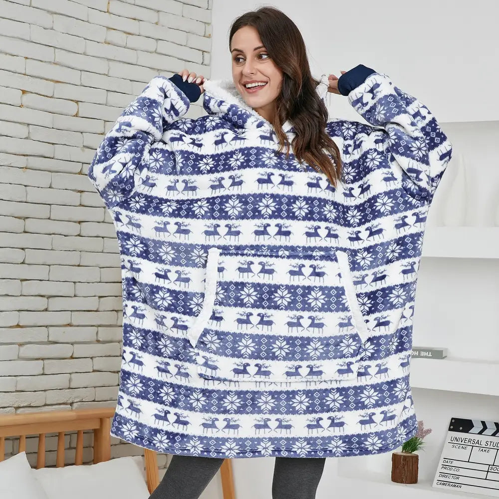 Cotton Polyester Oversize Warm Blanket Hoodie