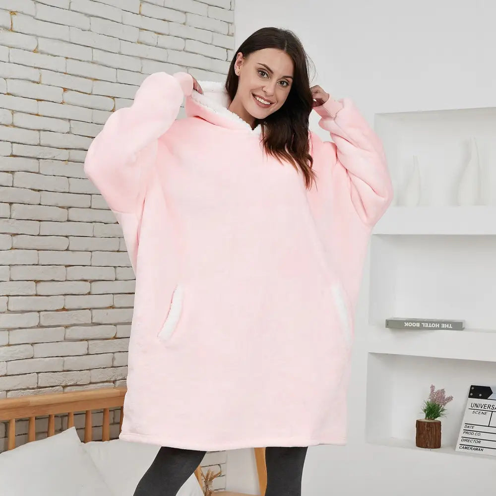 Cotton Polyester Oversize Warm Blanket Hoodie