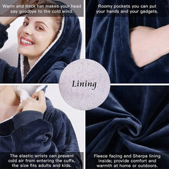Cotton Polyester Oversize Warm Blanket Hoodie