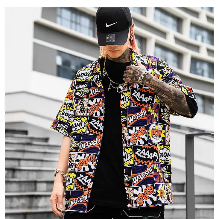 Cotton Poplin Short Sleeve Shirt Easy Fit