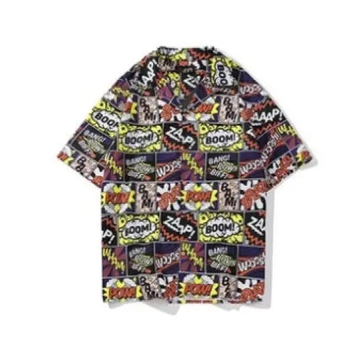 Cotton Poplin Short Sleeve Shirt Easy Fit Yellow / S