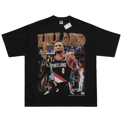 Cotton Portrait Lillard Short-Sleeved T-Shirt