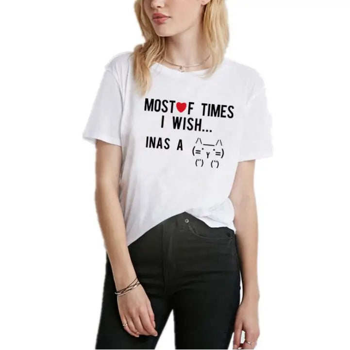 Cotton Positive Vibes T-Shirts for Everyday Wear I Wiss...