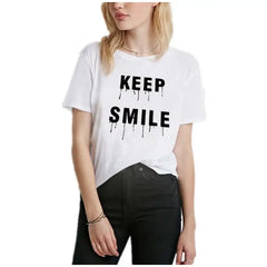 Cotton Positive Vibes T-Shirts for Everyday Wear Keep Smile