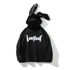 Cotton Rabbit Ears Oversized Hoodie