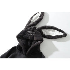 Cotton Rabbit Ears Oversized Hoodie
