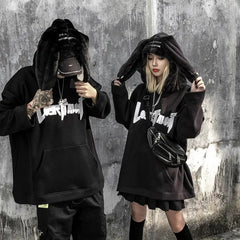 Cotton Rabbit Ears Oversized Hoodie